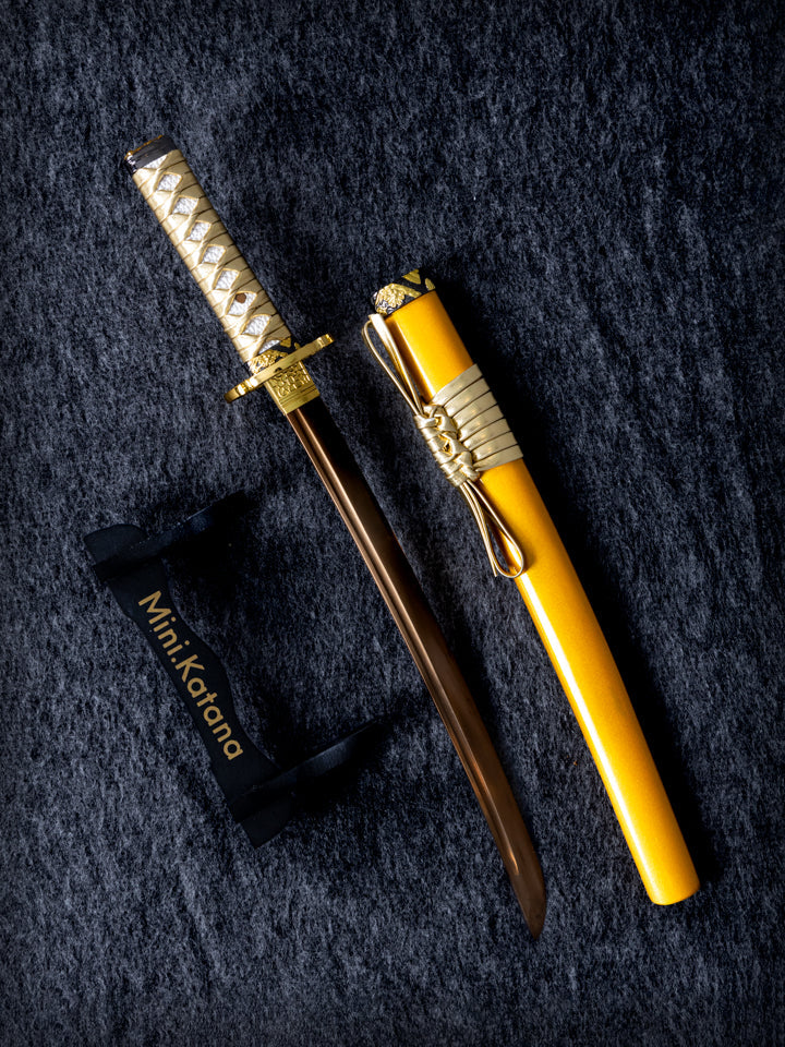 15-inch Gold Dragon Mini Katana